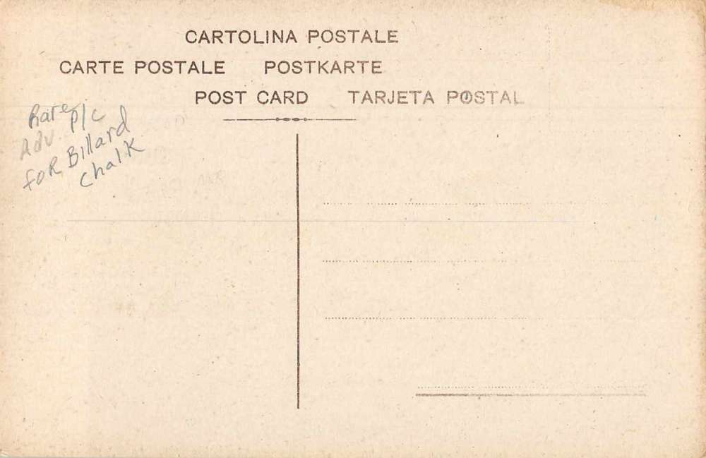 Advertising Billiards Men Playing Pool Smoking Antique Postcard J73961 - Image 2