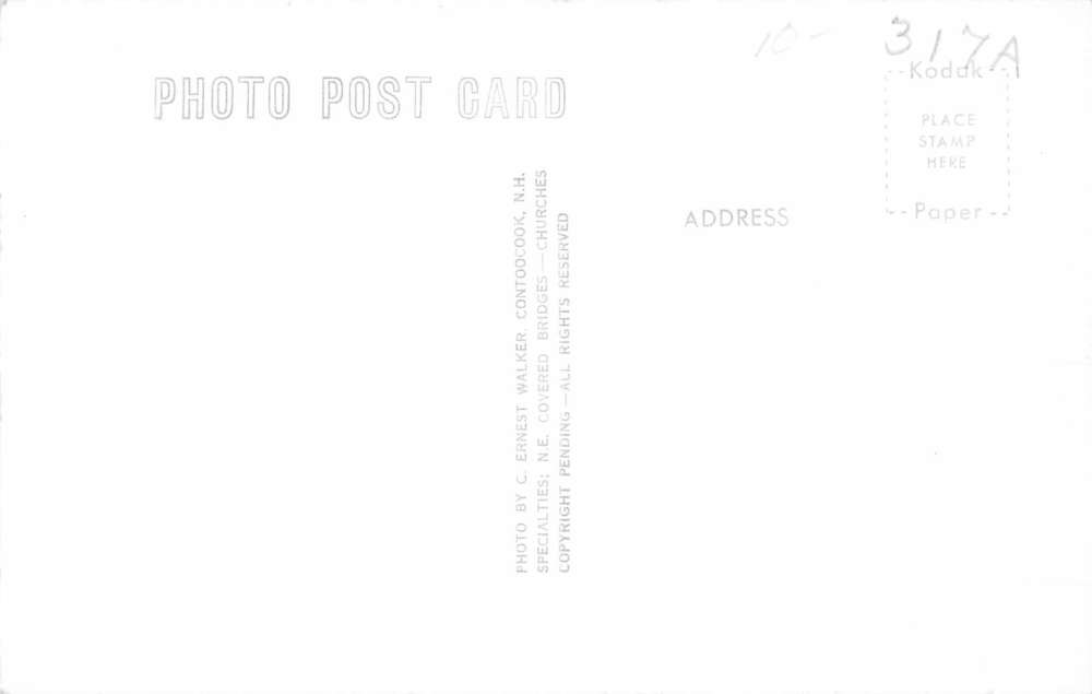 North Ferrisbug Vermont Covered Bridge Real Photo Antique Postcard K84685 - Image 2