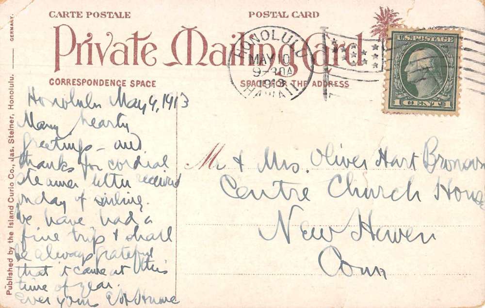 Hawaiian Islands Bougainvillea Vine Scenic View Private Mail Postcard J74000 - Image 2