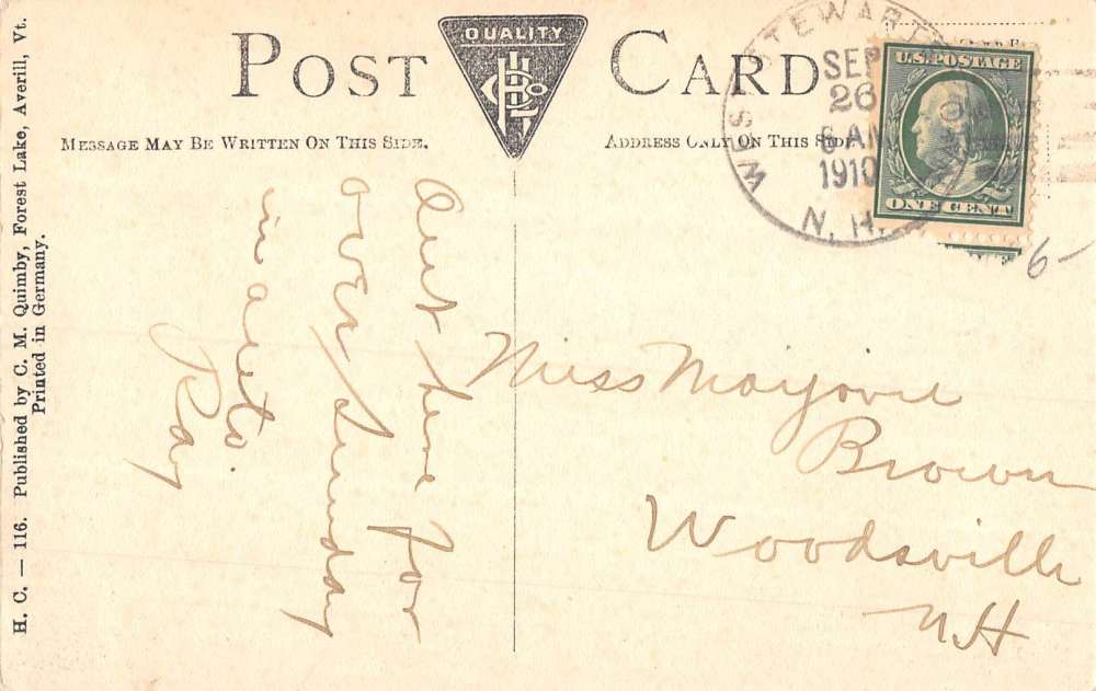 West Stewartstown New Hampshire Birdseye View Of City Antique Postcard K85100 - Image 2