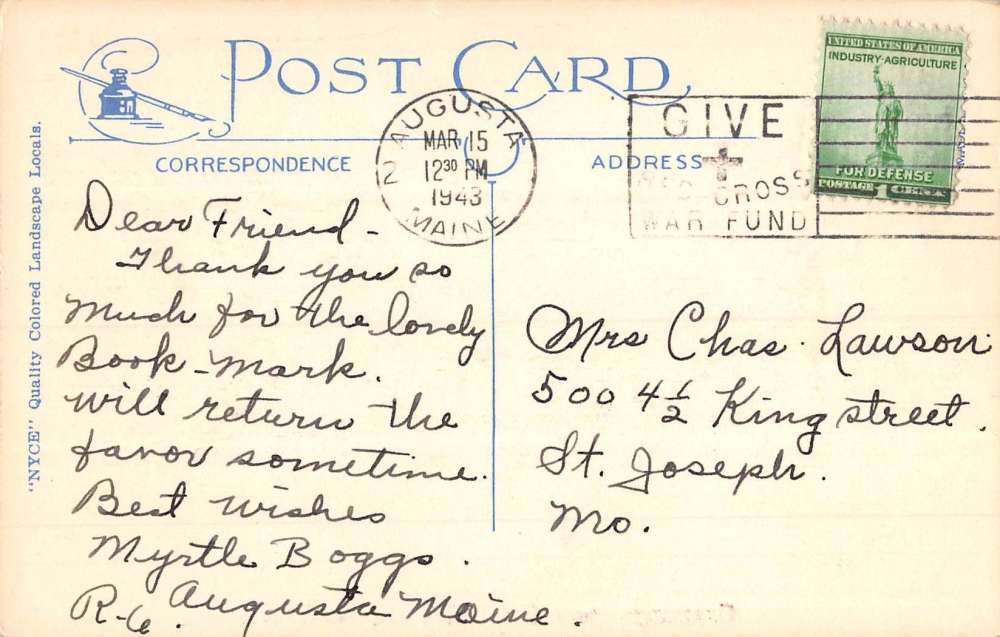 Princeton Maine Scenic Street Scene Greeting Antique Postcard K85145 - Image 2