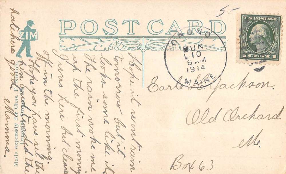 Orono Maine University Alumni Hall Antique Postcard K85186 - Image 2