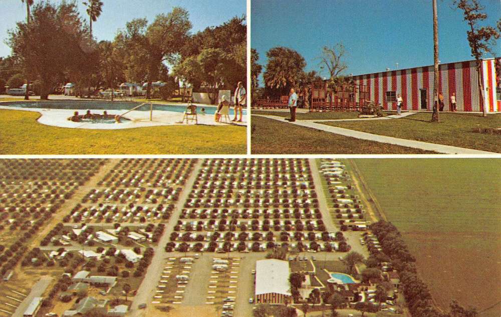 Mission Texas El Valle Del Sol Travel Trailer Mobile Home Park Postcard