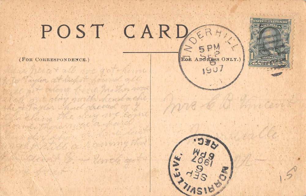 Underhill Vermont Methodist Church Street View Antique Postcard K85801 - Image 2