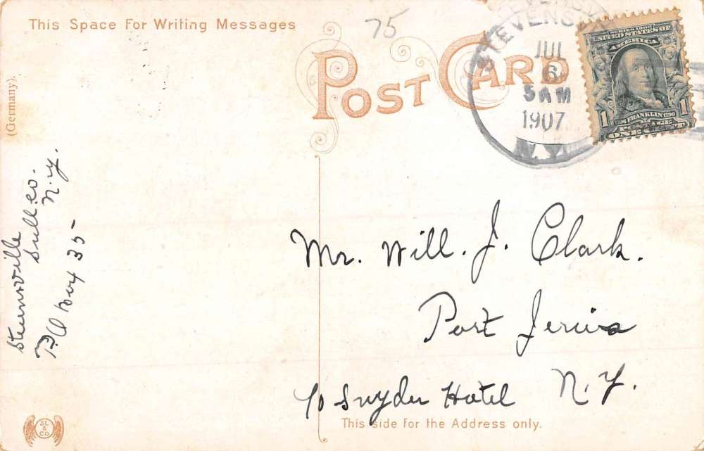 North White Lake Village New York Scenic View Antique Postcard K86109 - Image 2