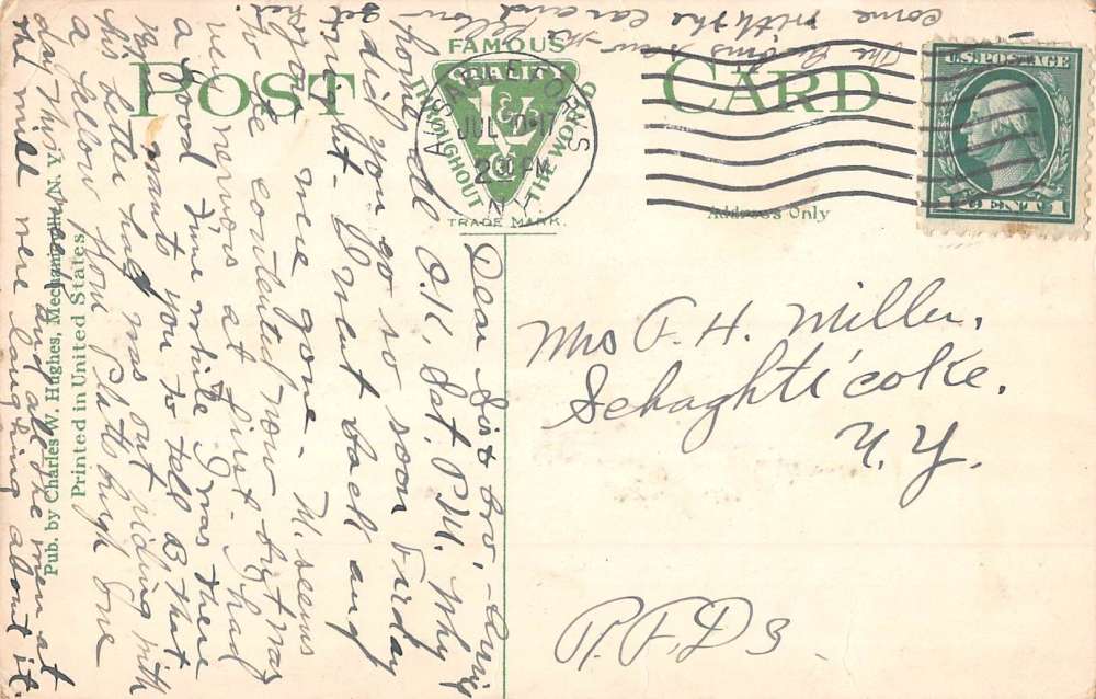 Schenectady New York Feeder Bank At Aqueduct Antique Postcard K86143 - Image 2