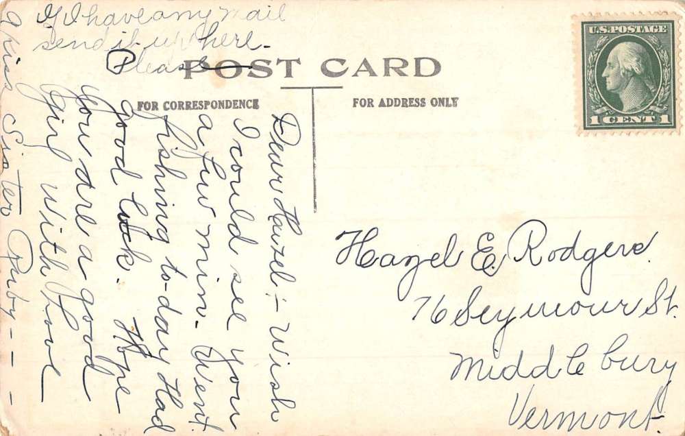 Sheldon Vermont Scenic Roadway Dutch Letter Antique Postcard K86364 - Image 2