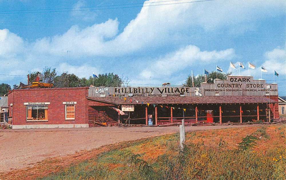 Cabool Missouri Ozark Hillbilly Village Street View Vintage Postcard