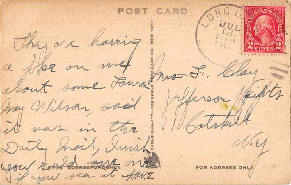 Long Lake New York Buttermilk Falls Scenic View Antique Postcard J74724 - Image 2