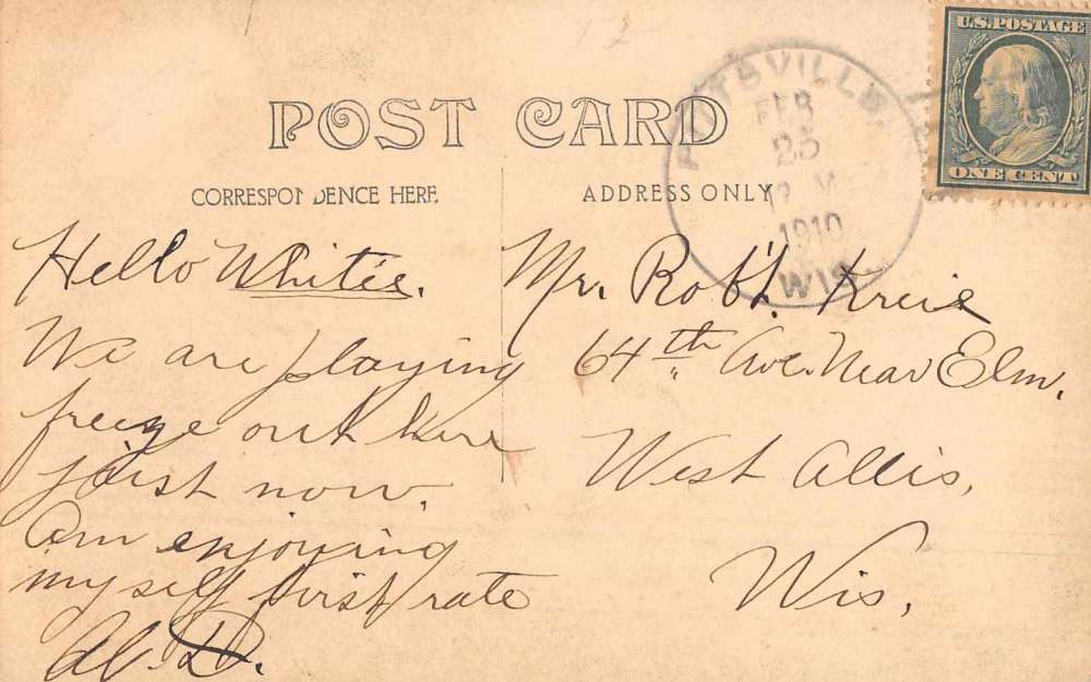 Pittsville Wisconsin Lutheran Church Real Photo Antique Postcard J74728 - Image 2