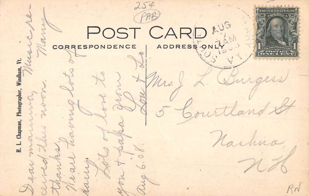 Townshend Vermont West River Valley Real Photo Antique Postcard K86924 - Image 2