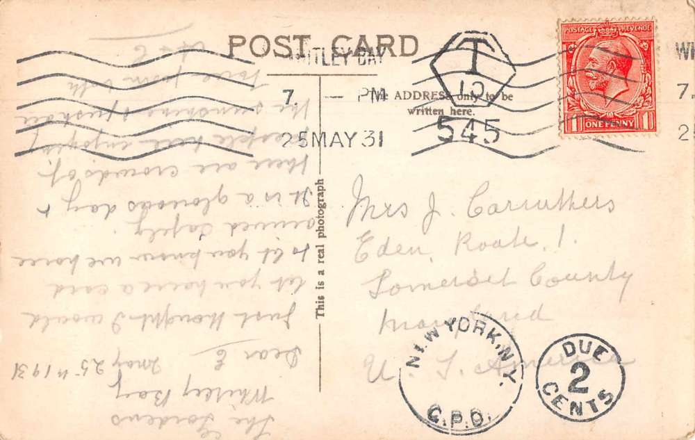 Whitley Bay England Multiview Lighthouse Real Photo Antique Postcard J74926 - Image 2