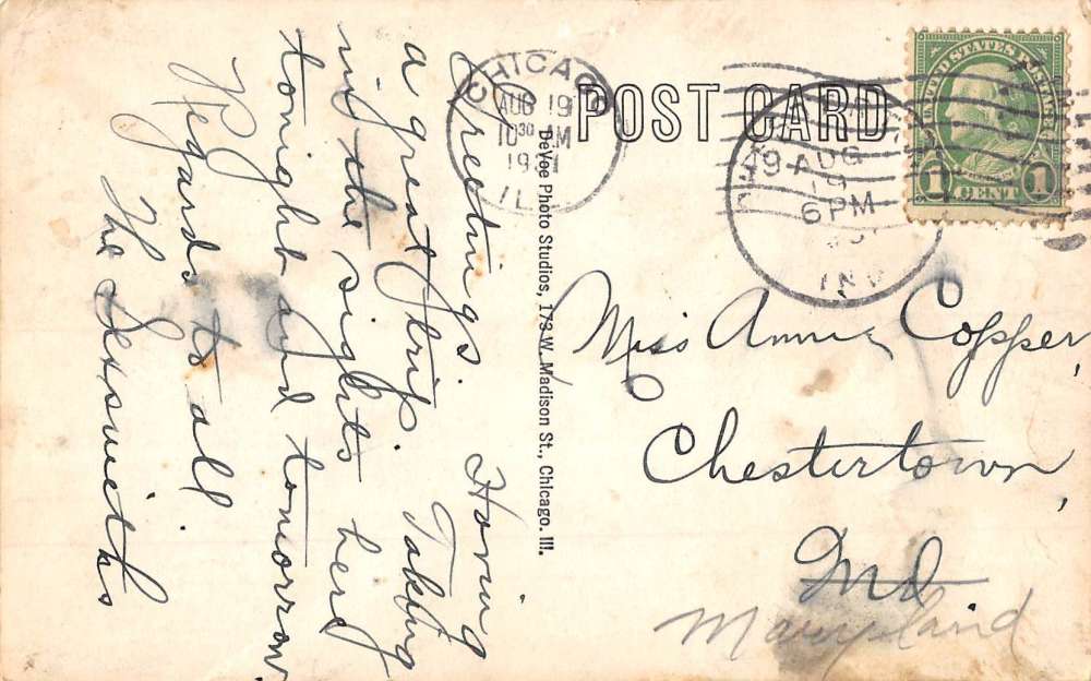 Chicago Illinois Merchandise Mart Real Photo Antique Postcard K87786 - Image 2