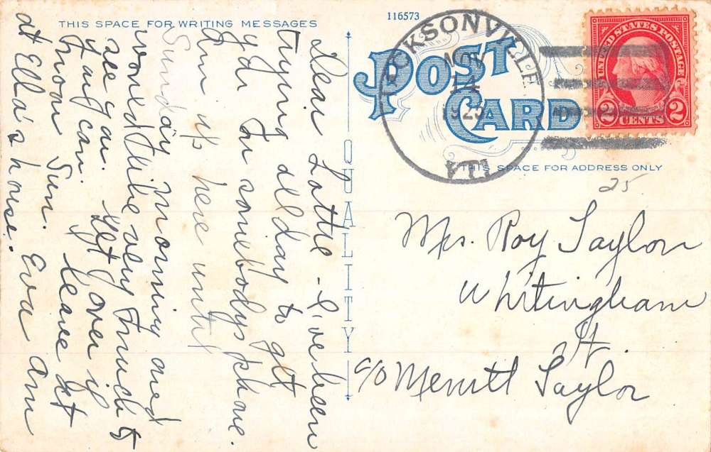 Jacksonville Vermont Scenic Roadway Greeting Antique Postcard K87810 - Image 2