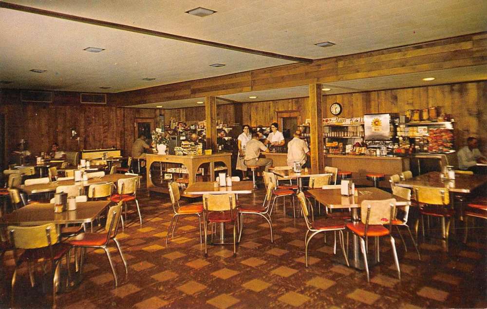Bald Knob Arkansas Market Cafe Interior Vintage Postcard K88370 Mary