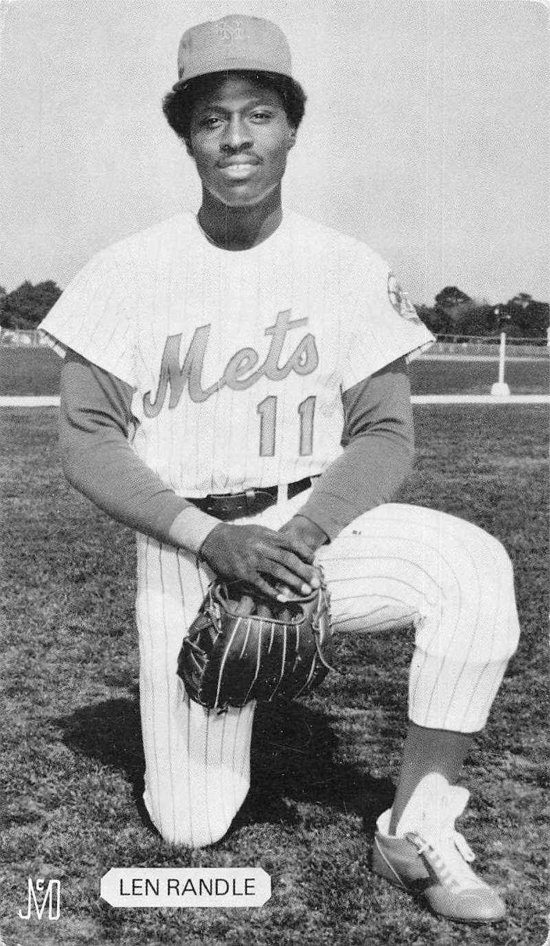 Len Lenny Randle New York Mets Baseball Player Sports Vintage Postcard  J75381