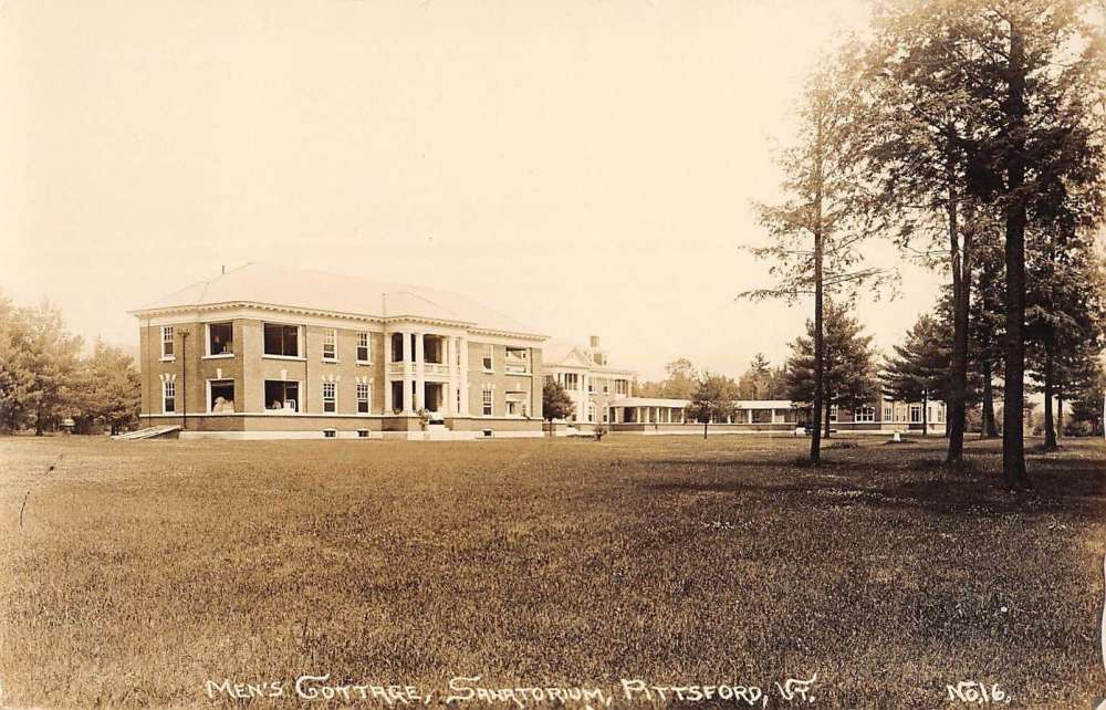 Pittsford Vermont Sanatorium Mens Cottage Real Photo Antique Postcard