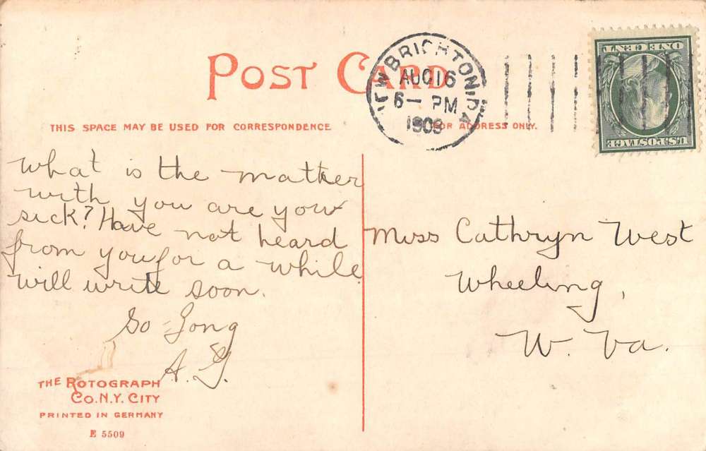 New Brighton Pennsylvania Post Office Street View Antique Postcard K89086 - Image 2