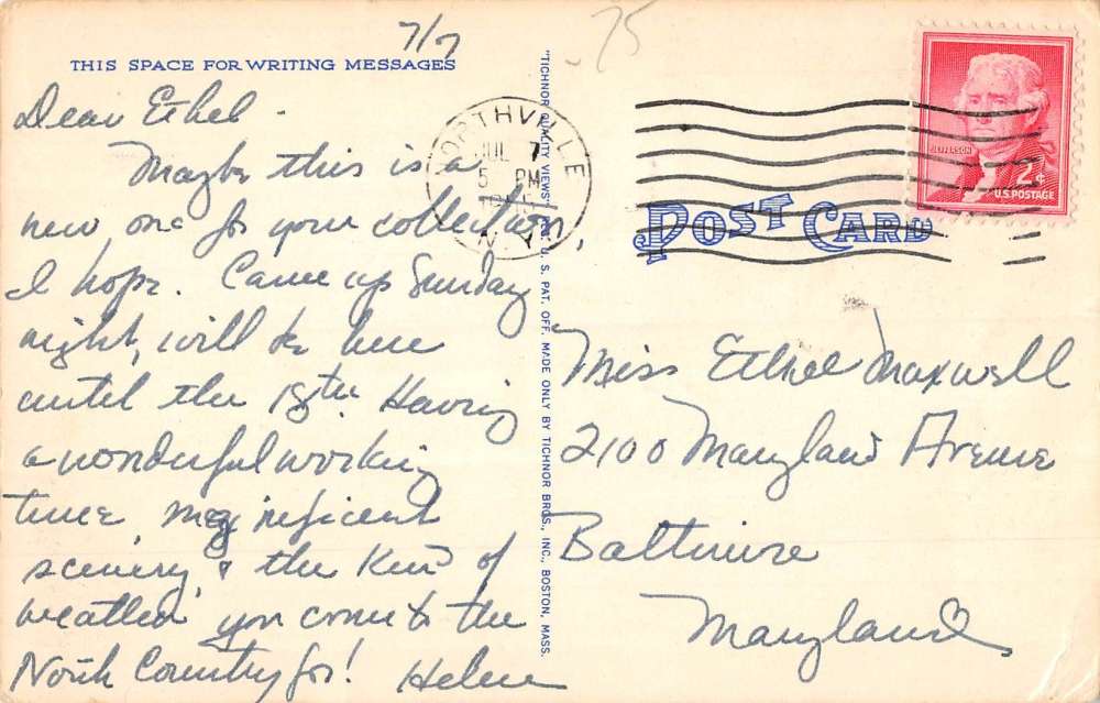 Northville New York Scenic Waterfront Greeting Antique Postcard K89227 - Image 2