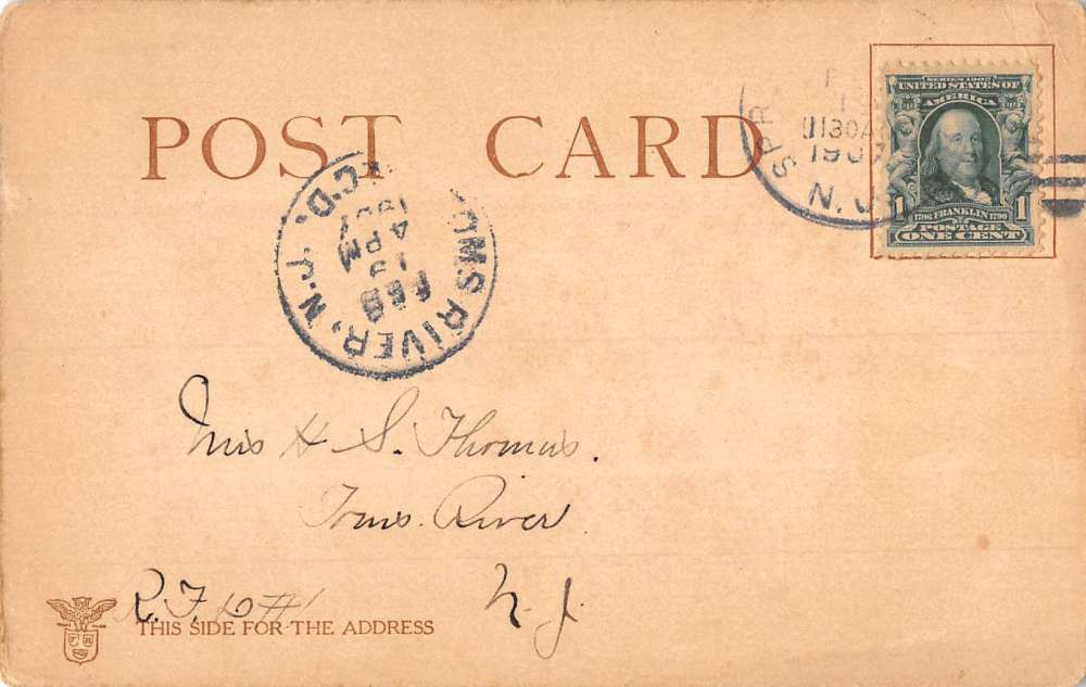 Spring Lake New Jersey Waterfront Scene Antique Postcard K89596 - Image 2