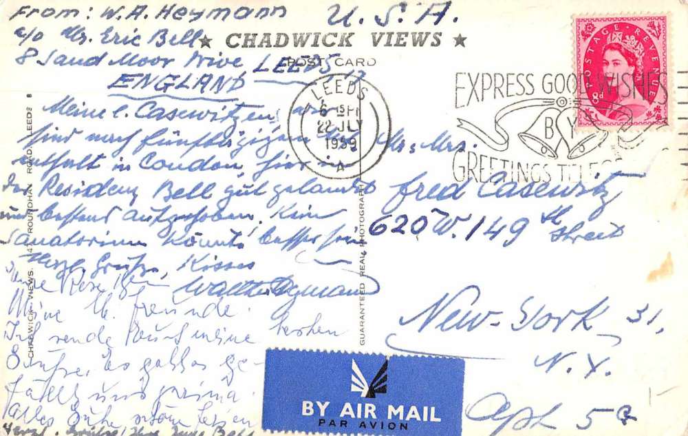 Leeds England Civic Hall Real Photo Antique Postcard J76013 - Image 2