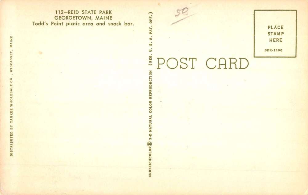Georgetown Maine Reid State Park Scenic View Vintage Postcard K90087 - Image 2