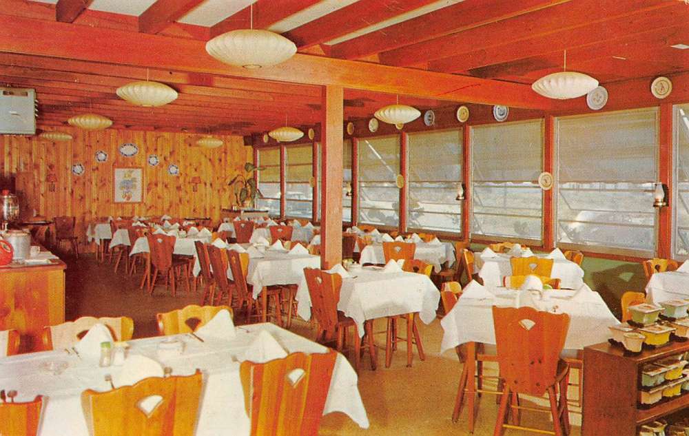 Ormond Beach Florida Royal Palm Restaurant Interior Vintage Postcard