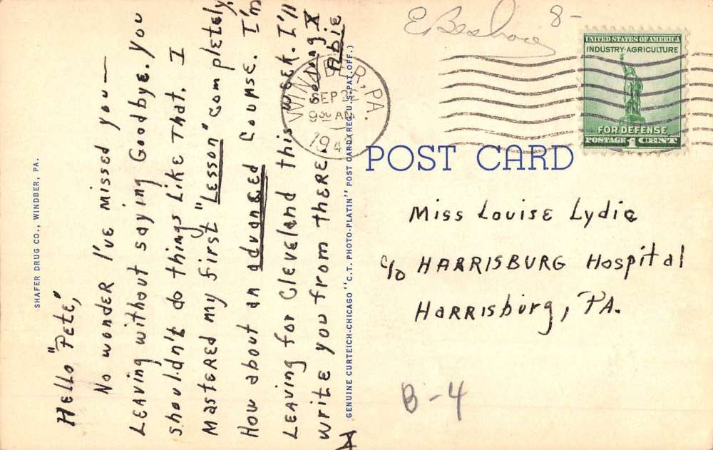 Windber Pennsylvania Hospital Street View Antique Postcard K90388 - Image 2