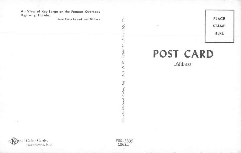 Key Largo Florida Overseas Highway Aerial View Vintage Postcard J76135 - Image 2