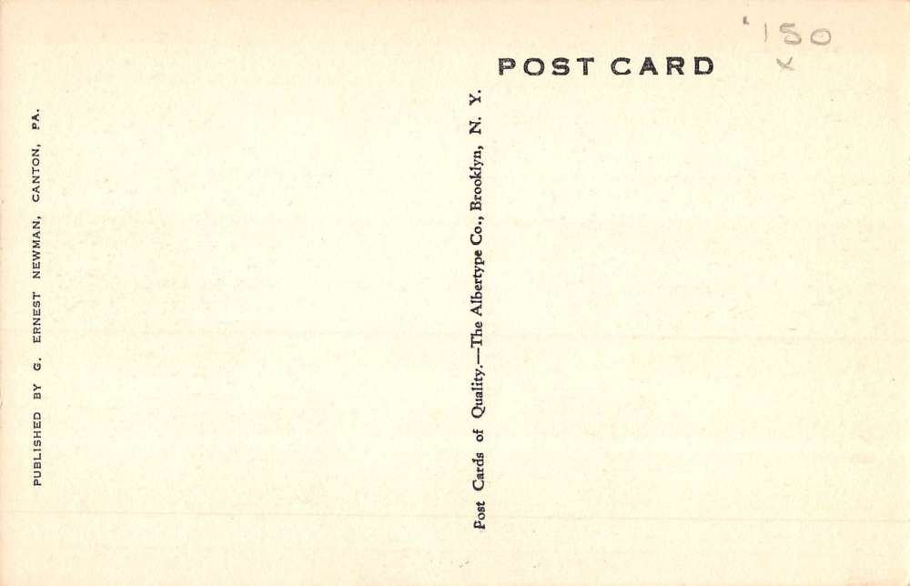 Canton Pennsylvania Church Of Christ Street View Antique Postcard K90715 - Image 2