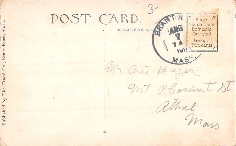 Brant Rock Massachusetts Hewitts Point Life Saving Station Antique Postcard K91170 - Image 2