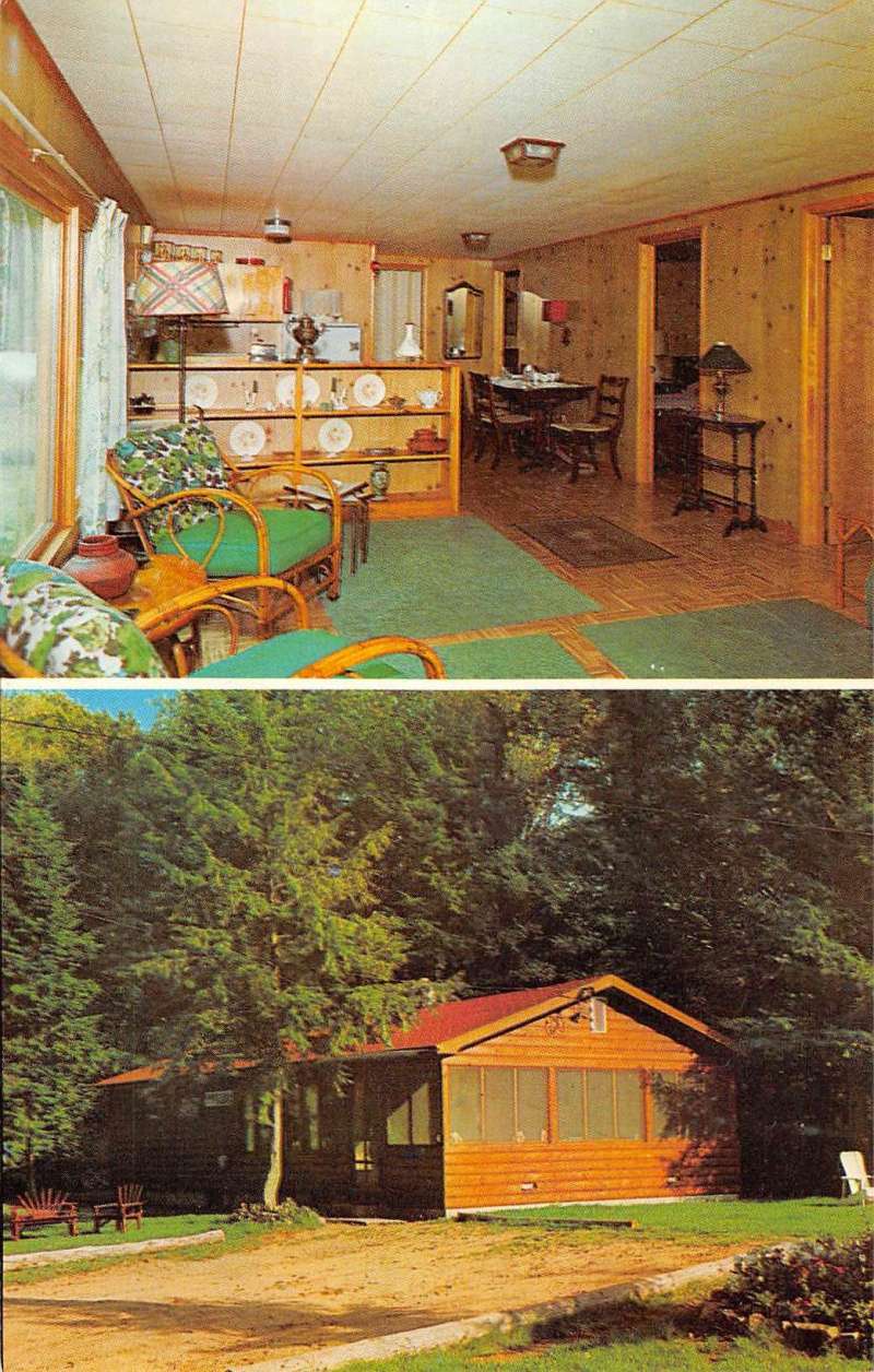 Eagle Bay New York McKees Evergreen Lodges Multiview Vintage Postcard