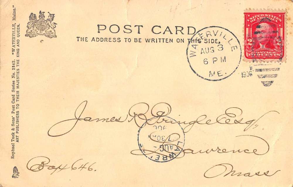 Oakland Maine Messalonskee Lake Bay Antique Postcard K91866 - Image 2