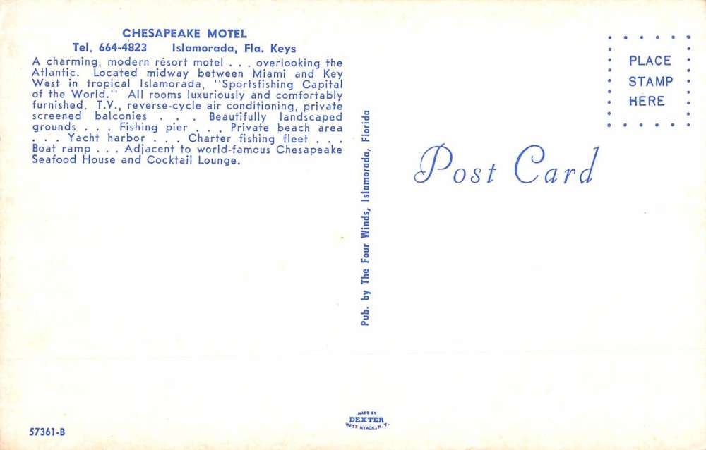 Islamorada Florida Chesapeake Motel Street View Vintage Postcard K92432 - Image 2