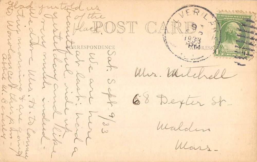 Silver Lake New Hampshire Chocorua Mt Real Photo Antique Postcard K92551 - Image 2