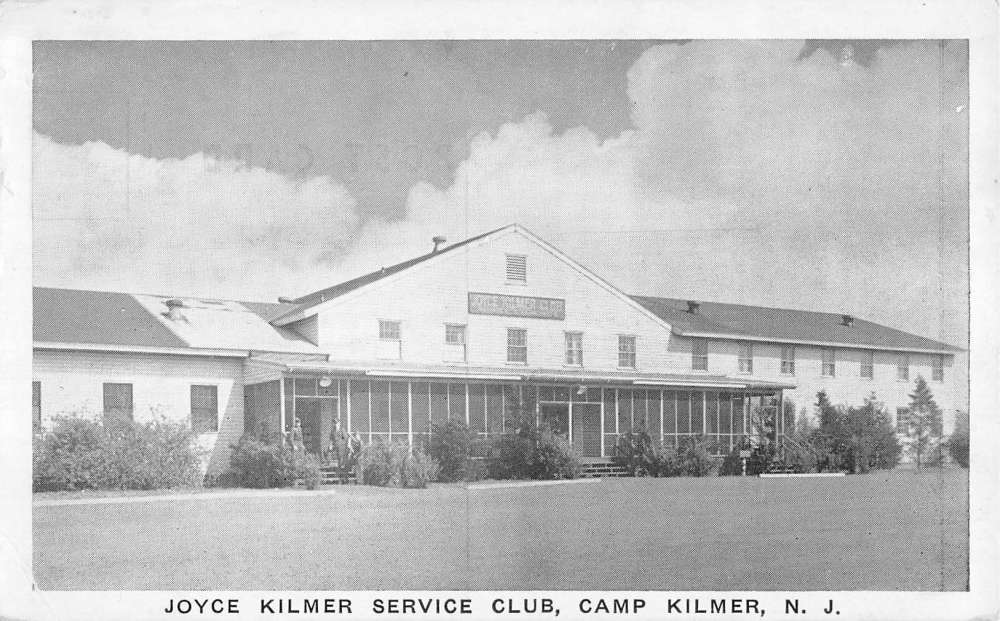 Camp Kilmer New Jersey Joyce Kilmer Service Club Antique Postcard