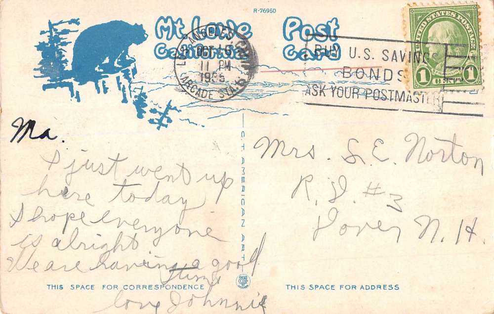 Mt Lowe California Horse Riding On Summit Antique Postcard K93095 - Image 2