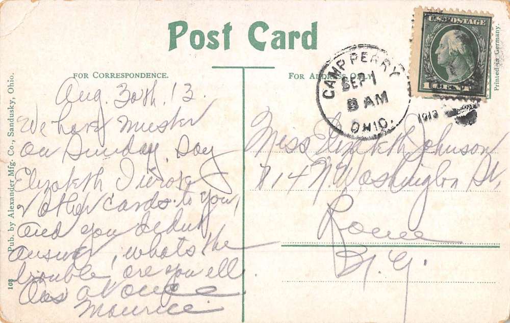 Camp Perry Ohio Tent City Birdseye View Antique Postcard K93573 - Image 2