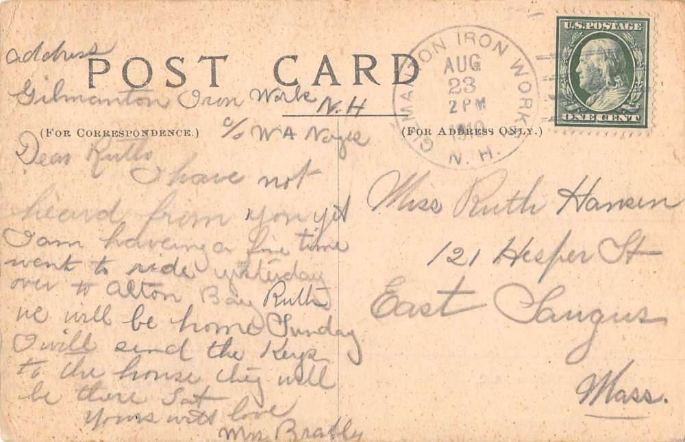 Barnstead New Hampshire Parade Scenic View Antique Postcard K93848