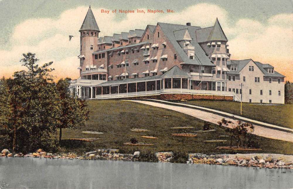 Naples Maine Inn Bay View Waterfront Antique Postcard K93985 Mary L. Martin Ltd. Postcards