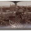 Tromsoe Norway Buying Fish at Market Antique Stereoview J76926
