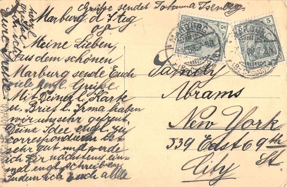 Marburg Germany University Hall Interior View Antique Postcard J77020 - Image 2