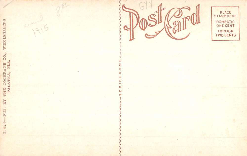 Daytona Florida Gables House Street View Antique Postcard K95056 - Image 2