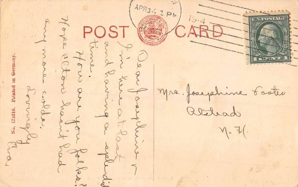 Metcalfs Massachusetts Scenic Roadway Greeting Antique Postcard K95224 - Image 2