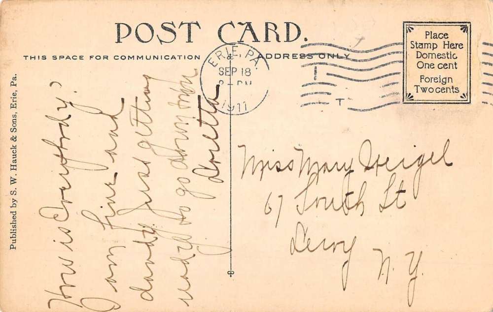 Erie Pennsylvania Waldameer Park Boardwalk Antique Postcard K95415 - Image 2