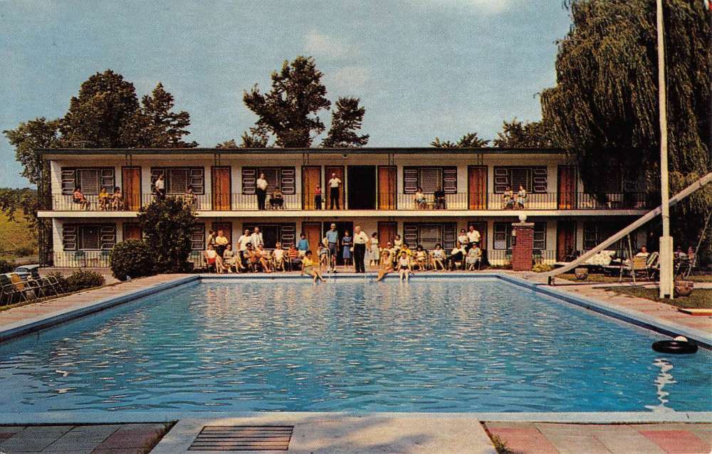 Greenville New York Baumanns Brookside Pool View Vintage Postcard K96881