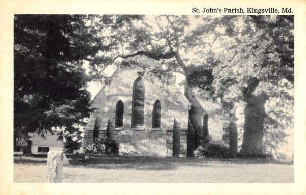 Kingsville Maryland St Johns Parish Street View Antique Postcard K97996