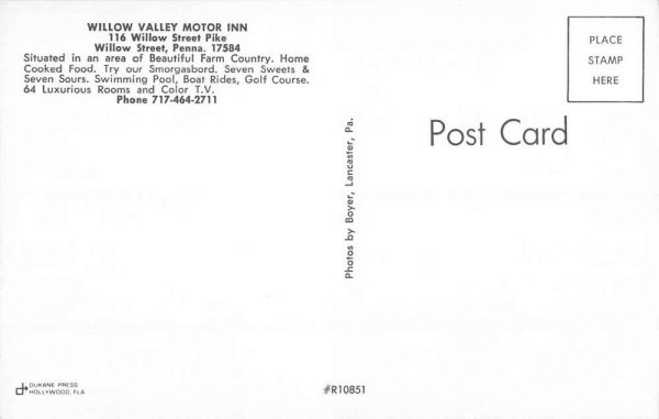 Willow Street Pennsylvania Valley Motor Inn Multiview Vintage Postcard K98016 - Image 2
