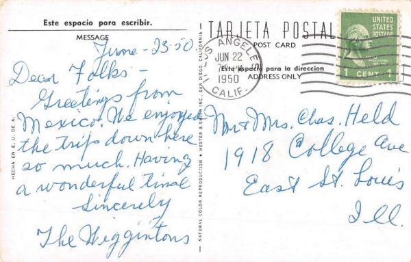 Tijuana Mexico Alvaro Obregon School Street View Antique Postcard K98024 - Image 2