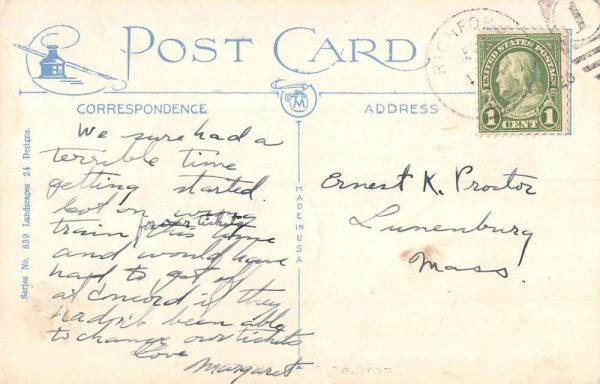 Richford Vermont Scenic Street Scene Greeting Antique Postcard K98053 - Image 2